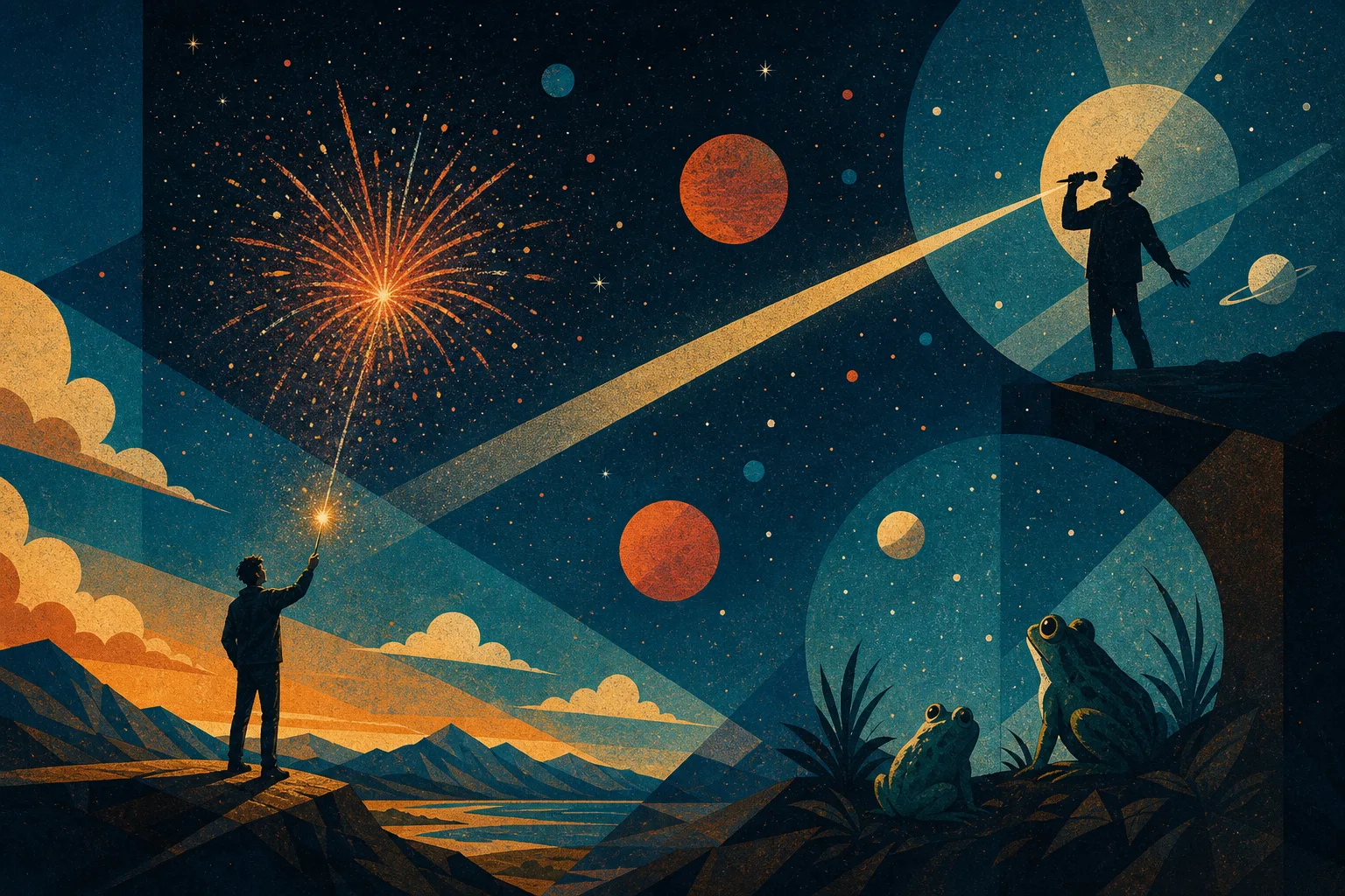 星空下的冥想 插图