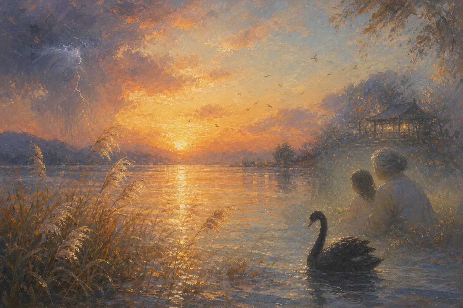 大度的夕阳 插图