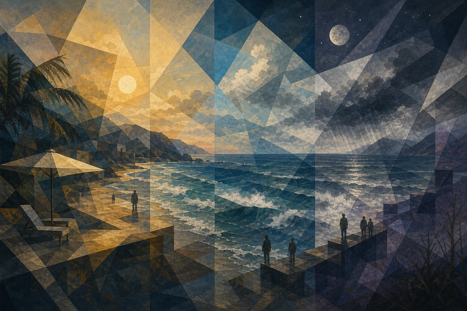 海边 插图